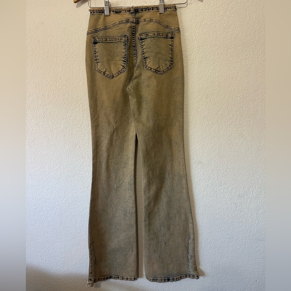 Machine Straight Leg Yellow Wash Denim Jeans - Size 1 NWT - Picture 2 of 6